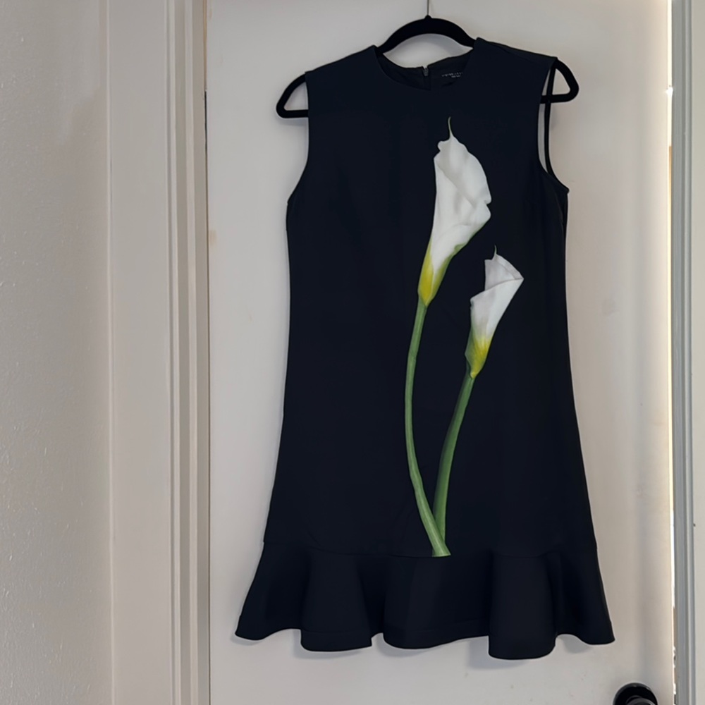 Victoria Beckham for Target Black Dress with White Floral Print